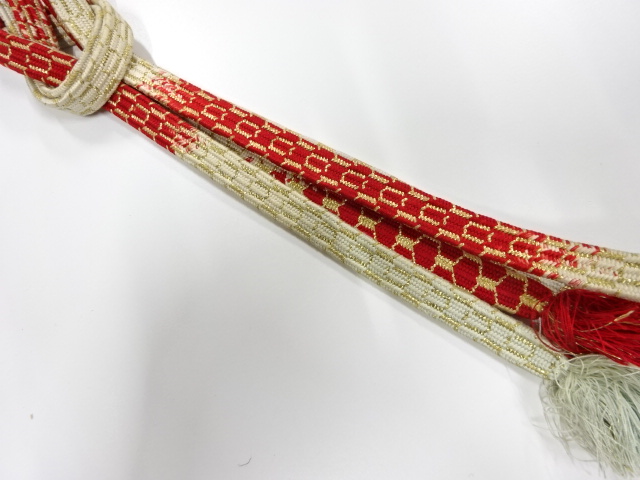 正絹　無形文化財　道明製　手組帯締め